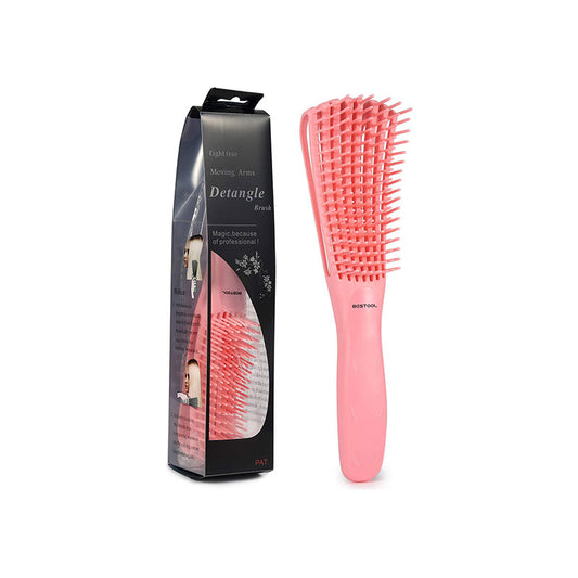 BESTOOL Hair Brush, Detangling Brush for Natural Black Hair, Detangling Brush for Curly Hair Afro 3/4abc, Ideal for Wet or Dry Hair (Pink)