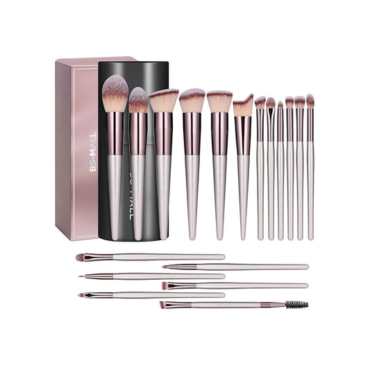 BS-MALL Makeup Brush Set 18 Pcs Premium Synthetic Foundation Powder Concealers Eye shadows Blush Makeup Brushes with black case