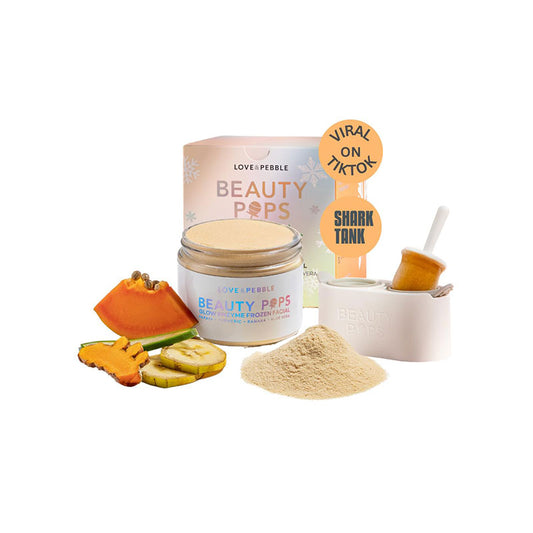 Beauty Pops by Love & Pebble- Turmeric Mask Glow Enzyme Icy Facial Kit| Viral On TikTok| As seen on Shark Tank beauty | Korean Face Mask Skincare made with turmeric, aloe, banana, papaya